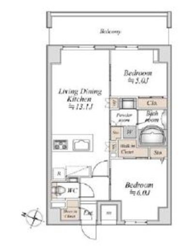 板橋本町ステーションレジデンス　1003号室　間取り