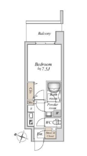 板橋本町ステーションレジデンス　702号室　間取り