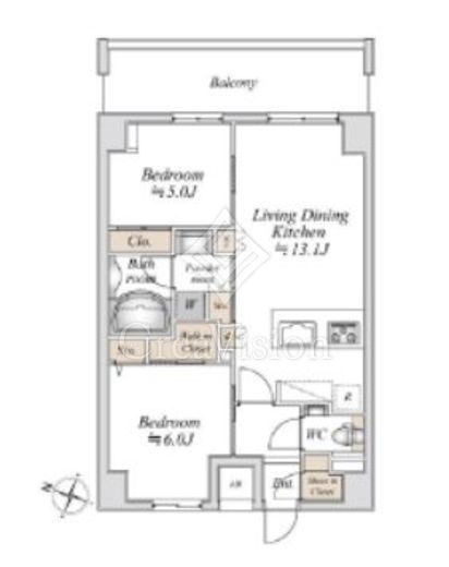 板橋本町ステーションレジデンス　1004号室　間取り