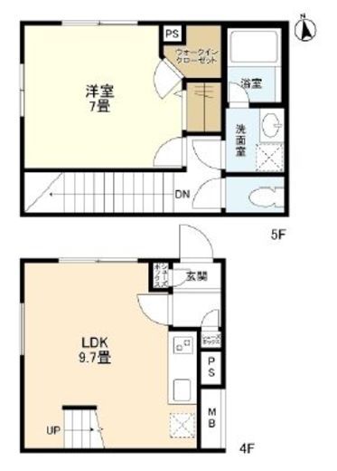 ウェルスクエアイズム文京小日向　401号室　間取り