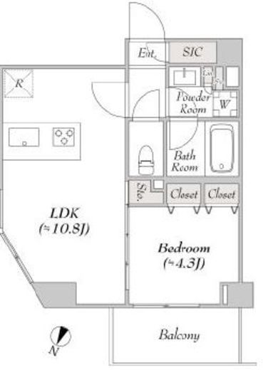 ルミーク本町ウェスト　301号室　間取り