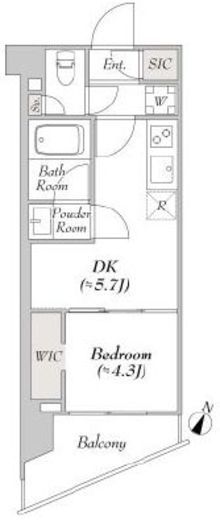 ルミーク本町ウェスト　505号室　間取り