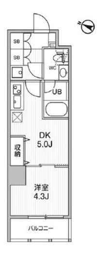 コンフォリア・リヴ志村三丁目　208号室　間取り