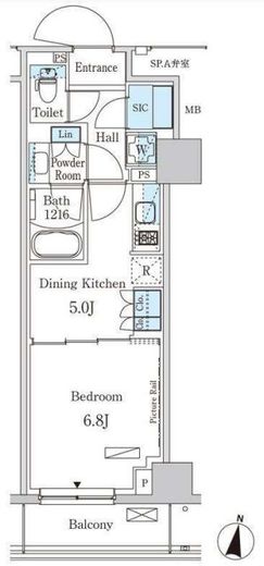 パークアクシス成増二丁目　1203号室　間取り
