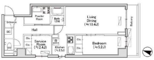 ディオスプラド　101号室　間取り