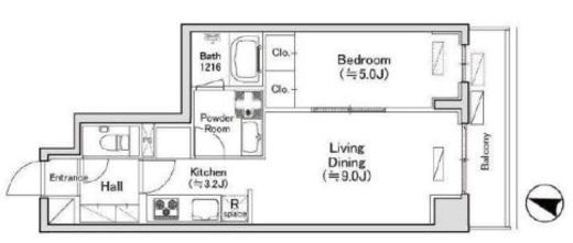 ディオスプラド　302号室　間取り