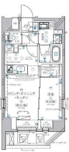 ディアレイシャス赤羽　703号室　間取り