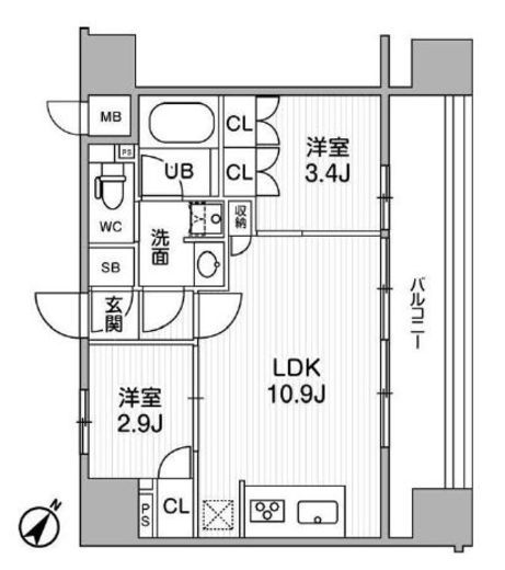 nido SUGAMO　1003号室　間取り