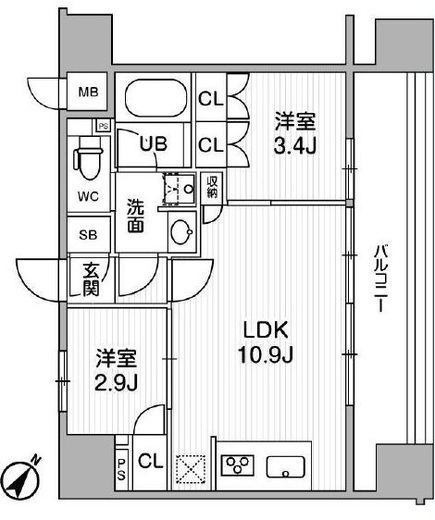 nido SUGAMO　1203号室　間取り
