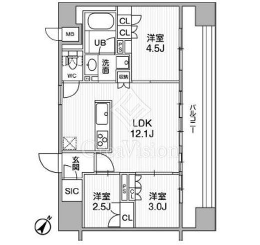 nido SUGAMO　1304号室　間取り