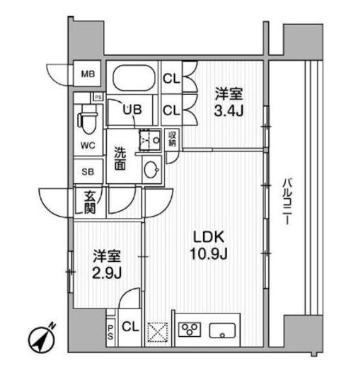 nido SUGAMO　803号室　間取り