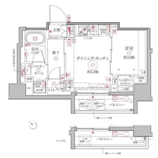 クレイシアIDZ王子アーバンヒルズ　302号室　間取り