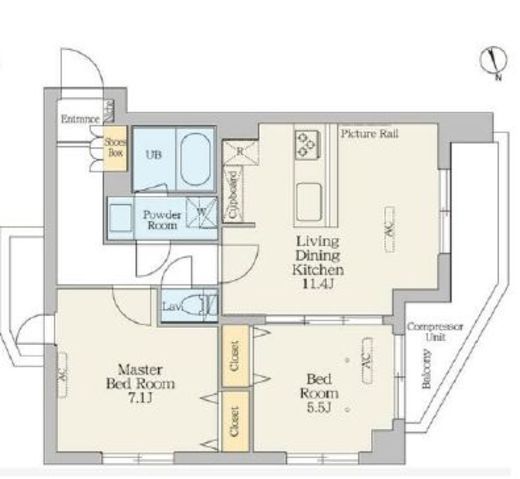 クレストコート綾瀬　401号室　間取り