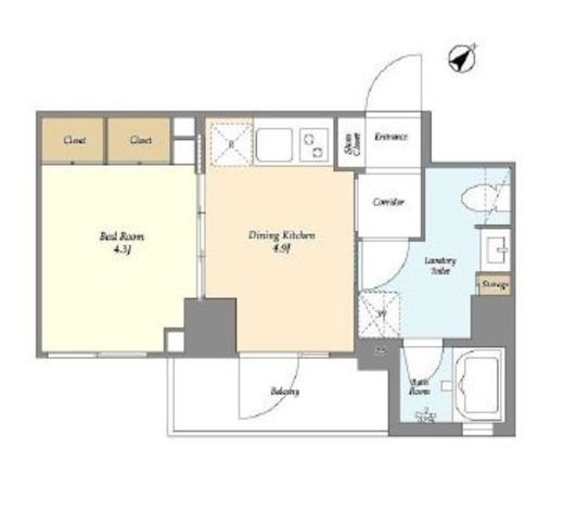 TAS駒込BLD.　602号室　間取り