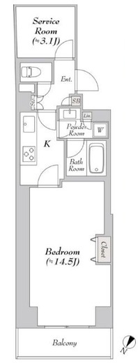 ルミーク文京千石　104号室　間取り