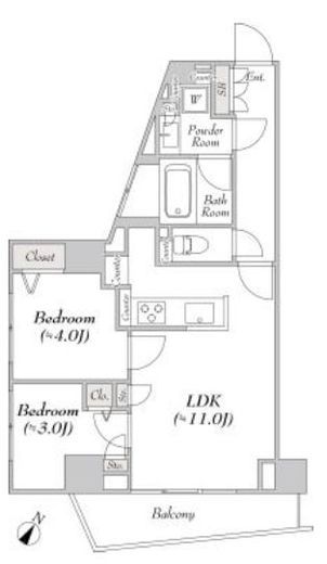 ルミーク文京千石　403号室　間取り