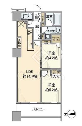 サンクレイドル西日暮里　1002号室　間取り
