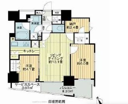 ザ・パークハウス小石川春日　1003号室　間取り
