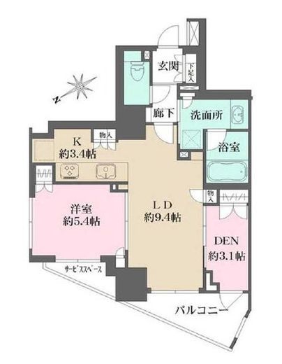 ザ・パークハウス小石川春日　1101号室　間取り