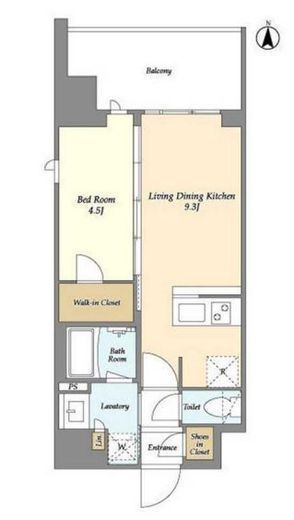 グランカーサ三ノ輪Ⅴ　703号室　間取り