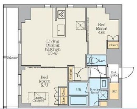 クレストコート東日暮里　1003号室　間取り