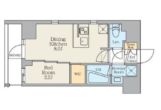 クレストコート東日暮里　205号室　間取り