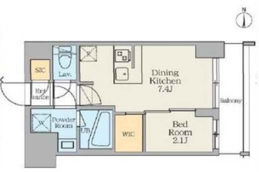 クレストコート東日暮里　208号室　間取り
