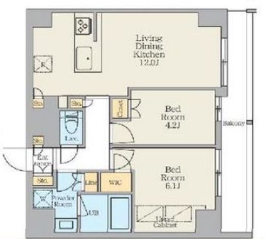 クレストコート東日暮里　505号室　間取り