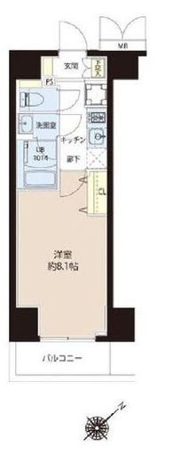 アレージュマン王子　202号室　間取り