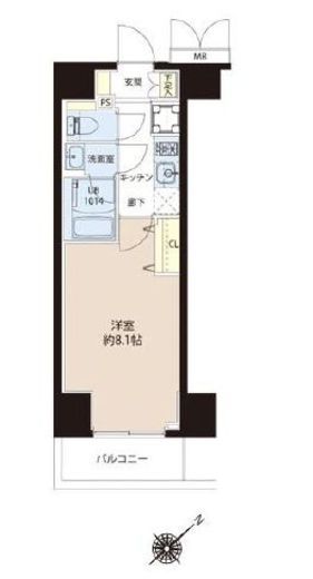 アレージュマン王子　902号室　間取り