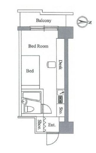 アレックス日乃本　609号室　間取り