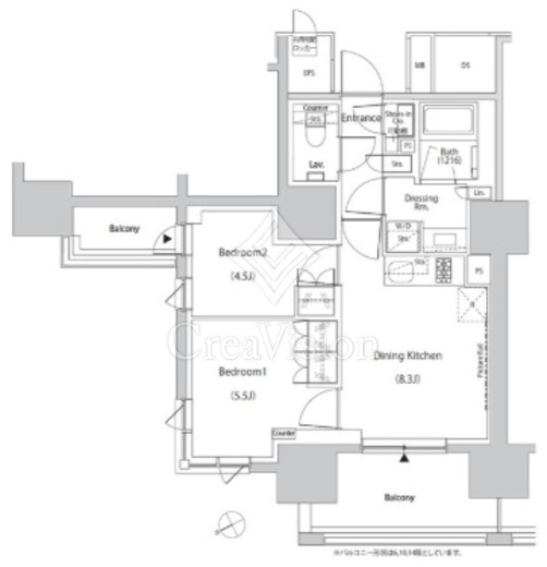 ザ・パークハビオ目白タワー　1301号室　間取り