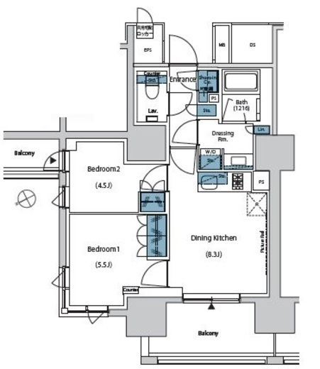 ザ・パークハビオ目白タワー　1801号室　間取り