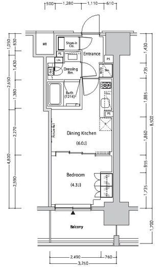 ザ・パークハビオ目白タワー　307号室　間取り