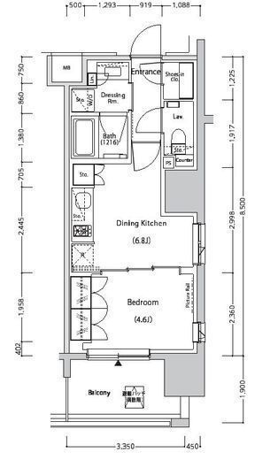 ザ・パークハビオ目白タワー　405号室　間取り