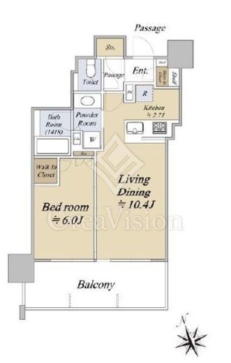 グランドシティタワー池袋　4F1号室　間取り