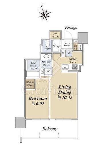 グランドシティタワー池袋　12F2号室　間取り