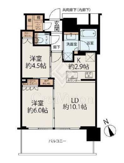 グランドシティタワー池袋　41F1号室　間取り