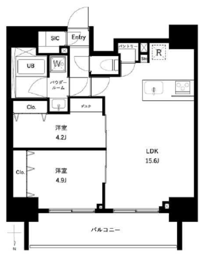 アーバンパーク王子Ⅱ　1401号室　間取り