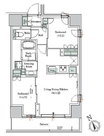 ONE ROOF RESIDENCE NISHI NIPPORI (ワンルーフレジデンス西日暮里)　809号室　間取り