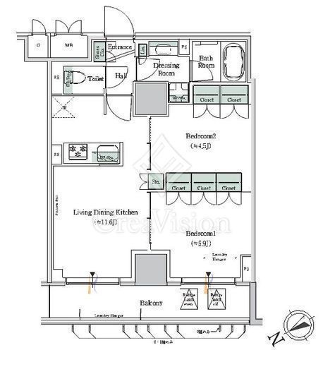 ONE ROOF RESIDENCE NISHI NIPPORI (ワンルーフレジデンス西日暮里)　1503号室　間取り