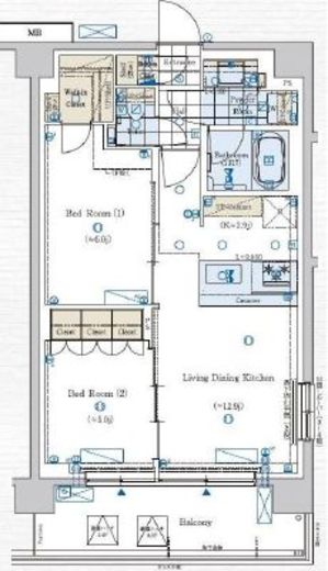 GENOVIA赤羽 (ジェノヴィア赤羽)　209号室　間取り