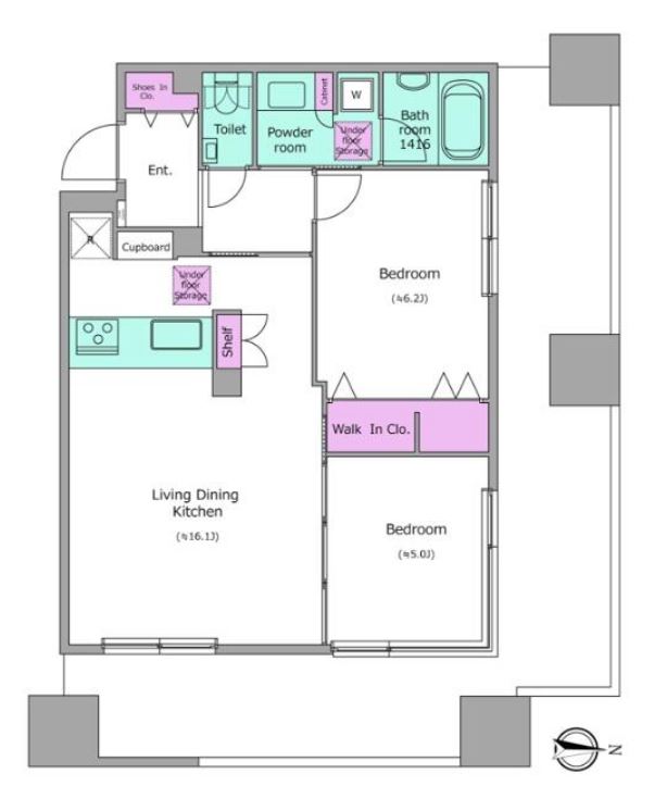 麹町プレイス　1103号室　間取り