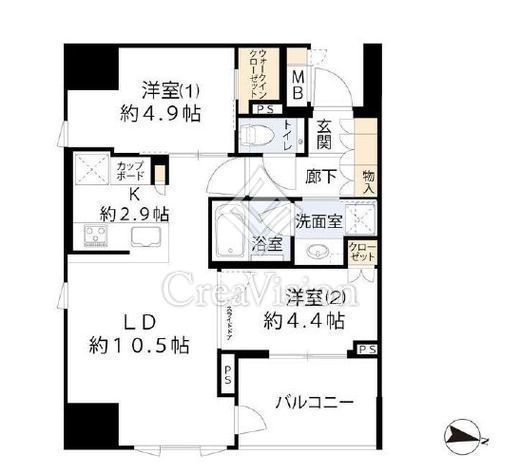 ブリリア本郷ステーションフロント　1002号室　間取り