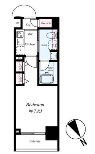 アクサス池袋レジデンス　703号室　間取り