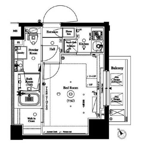 アクサス池袋レジデンス　507号室　間取り
