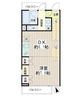 FLEG自由が丘EL　205号室　間取り