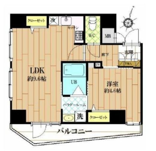 ステージグランデ文京小石川　7F1号室　間取り