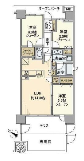 プラウド志村坂上ディアージュ　103号室　間取り
