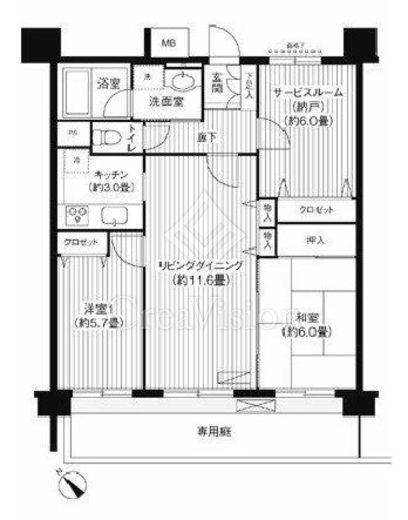 KS桜川　105号室　間取り